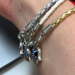 Bracelets with Hamsa hand and 👁